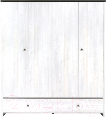 Шкаф Black Red White Порто SZF4D2S - фото