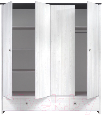 Шкаф Black Red White Порто SZF4D2S