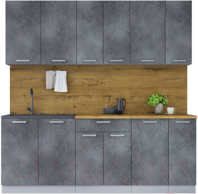 Кухонный гарнитур Интерлиния Мила Лайт 2.1 - фото