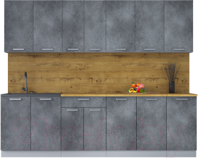 Кухонный гарнитур Интерлиния Мила Лайт 2.6 - фото