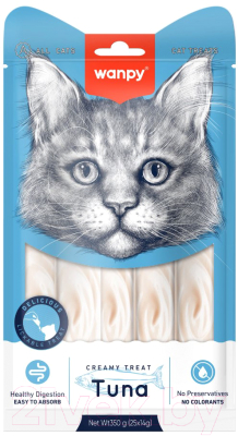 Лакомство для кошек Wanpy Cat Нежное пюре из тунца - фото