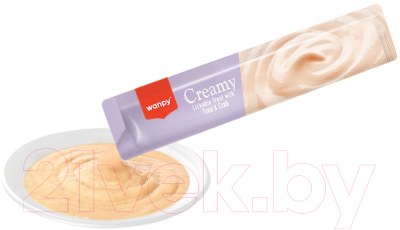 Лакомство для кошек Wanpy Cat Нежное пюре из тунца и краба