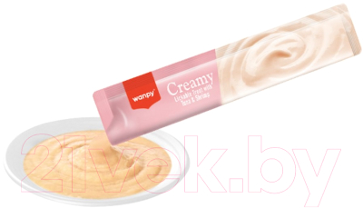 Лакомство для кошек Wanpy Cat Нежное пюре из тунца и креветок