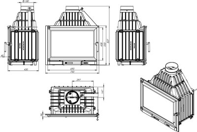 Каминная топка Nordflam Remus c716 EKO
