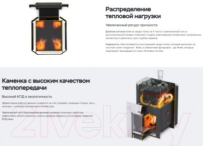 Печь-каменка Ermak 30 Премиум Сталь