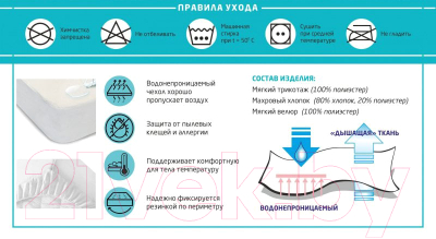 Наматрасник защитный Sonline Aqua Stop 120x190