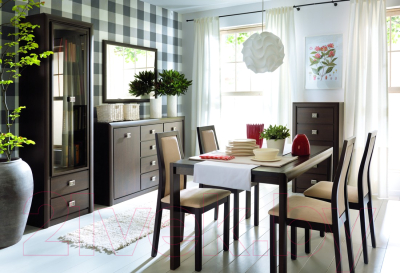 Обеденный стол Black Red White STO