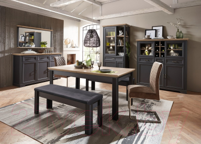 Обеденный стол Black Red White Jasmin STO