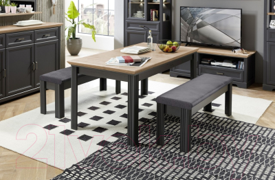 Обеденный стол Black Red White Jasmin STO