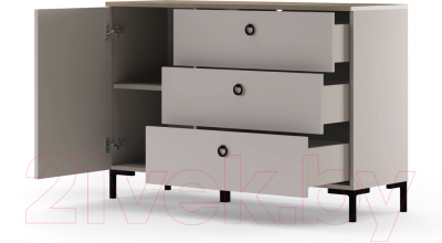 Тумба Black Red White Domenica KOM1D3S