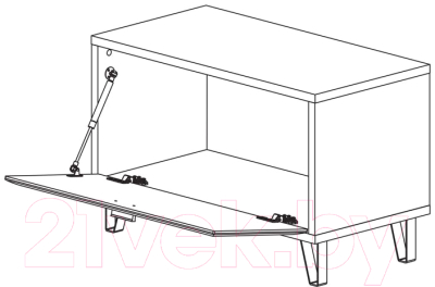 Тумба в прихожую Black Red White Grace KOM1K