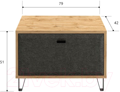 Тумба в прихожую Black Red White Grace KOM1K