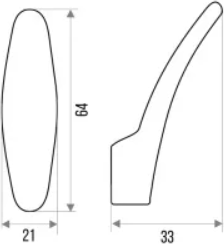 Крючок для одежды Trodos 1640 1-рожковый сплав ЦАМ