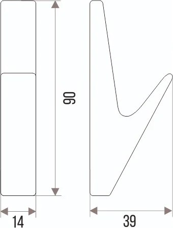 Крючок для одежды Trodos 1641 1-рожковый сплав ЦАМ
