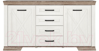 Тумба Black Red White Marselle KOM2D4S - фото