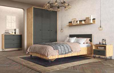 Комод Black Red White Grace KOM3S