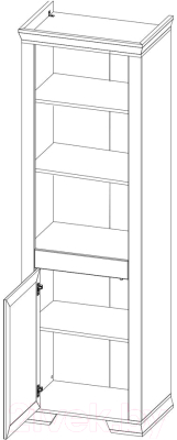Шкаф Black Red White Marselle REG1DL