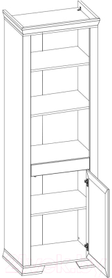 Шкаф Black Red White Marselle REG1DP