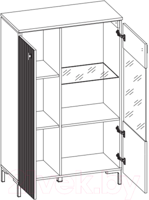 Шкаф Black Red White San Gimignano REG1D1W/140