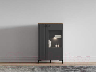 Шкаф Black Red White San Gimignano REG1D1W/140 с подсветкой