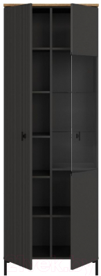 Шкаф с витриной Black Red White San Gimignano REG1D1W