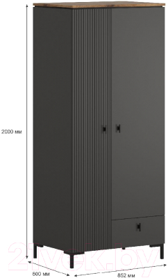 Шкаф Black Red White San Gimignano SZF2D1S