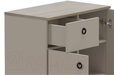 Тумба Black Red White Domenica KOM2D1S