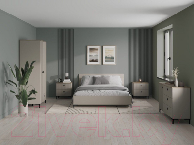 Прикроватная тумба Black Red White Domenica KOM2S