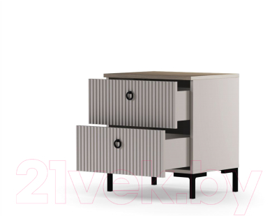 Прикроватная тумба Black Red White Domenica KOM2S