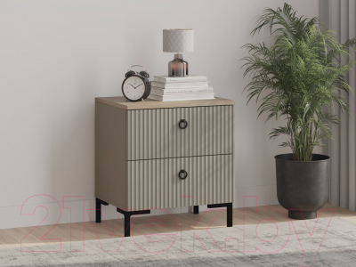 Прикроватная тумба Black Red White Domenica KOM2S