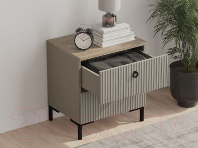 Прикроватная тумба Black Red White Domenica KOM2S