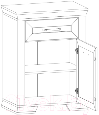 Тумба Black Red White Marselle KOM1D1S