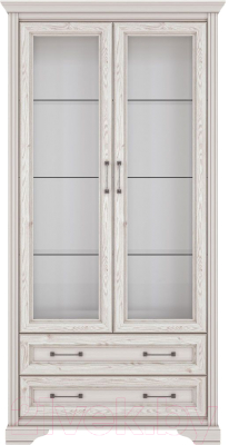 Шкаф с витриной Black Red White Stylius B169-REG2W2S - фото