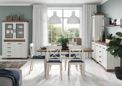 Обеденный стол Black Red White Marselle STO 130/170