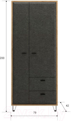 Шкаф Black Red White Grace SZF2D2S