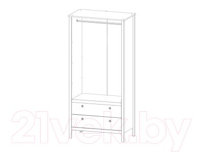 Шкаф Black Red White Ewa SZF2D2S/90