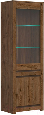 Шкаф с витриной Black Red White Kada S404-REG1W1D с подсветкой - фото