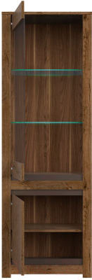 Шкаф с витриной Black Red White Kada S404-REG1W1D с подсветкой