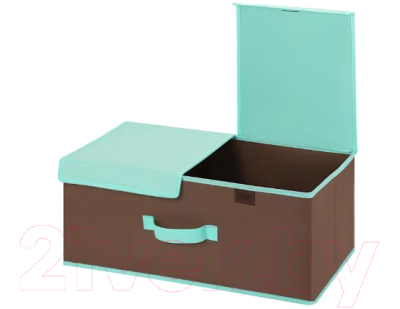 Коробка для хранения El Casa Коричневый с крышкой тиффани / 490349 - фото