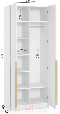 Шкаф Soma Lord Gold 80x200