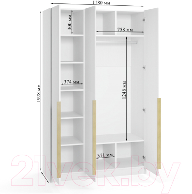 Шкаф Soma Lord Gold 120x200