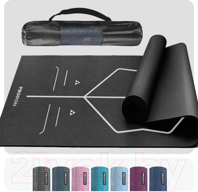 Коврик для йоги и фитнеса Proiron 1730x610x4 / К1736104Ч