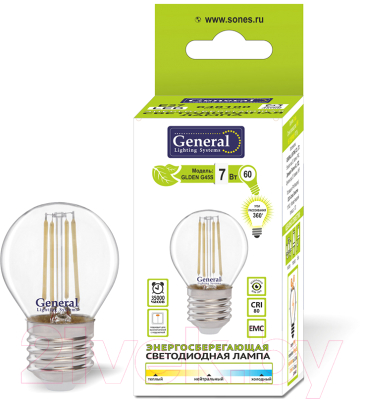 Лампа General Lighting GLDEN-G45S-7-230-E27-4500 / 648100