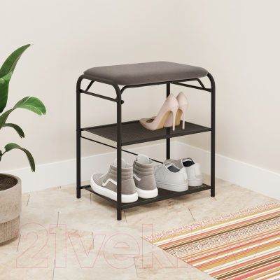 Полка для обуви ЗМИ Гранада 13 НБК с сиденьем / ПДОГ13СНБК