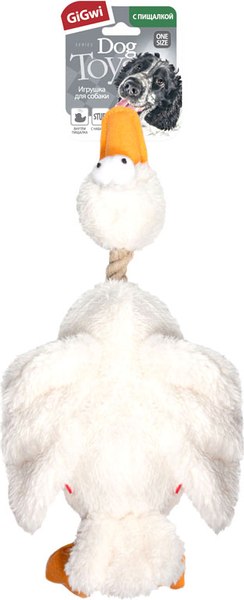 Игрушка для собак Gigwi Catch & Fetch Утка с пищалкой 75037