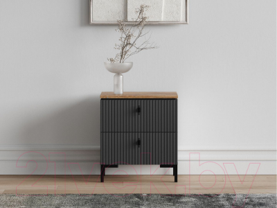 Прикроватная тумба Black Red White San Gimignano KOM2S