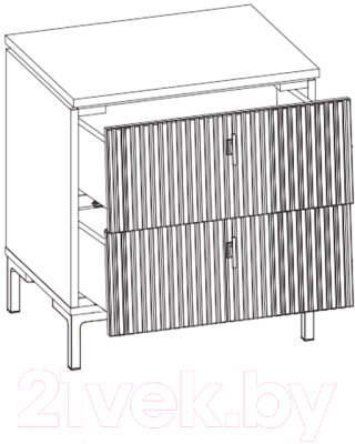 Прикроватная тумба Black Red White San Gimignano KOM2S