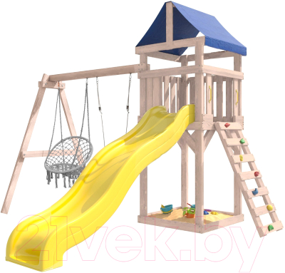 Игровой комплекс National Tree Company С качелями лодочка IgroWoods / ДКНП-2 (не окрашен)