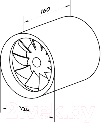 Вентилятор канальный Zernberg Almaz 125 Extra 10414721