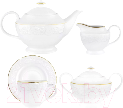 Чайный набор Lenardi Белая Роза 109-183 - фото